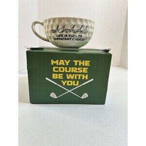 Golf Themed Coffee/soup Mug With Golf Club Stirrer. New In Box